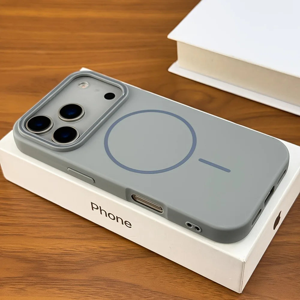 Husă Silicon Matte Magnetic MagSafe — iPhone 11-17 Pro Max Plus Air