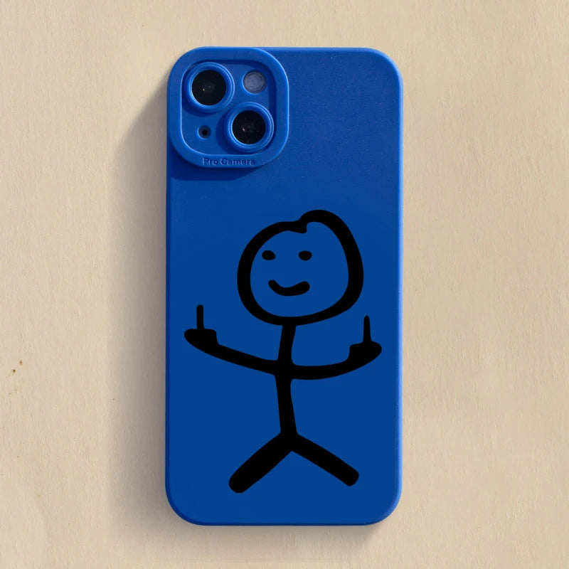 Husă Telefon Cartoon Matchman — Silicon Moale, Anti-Şoc, iPhone