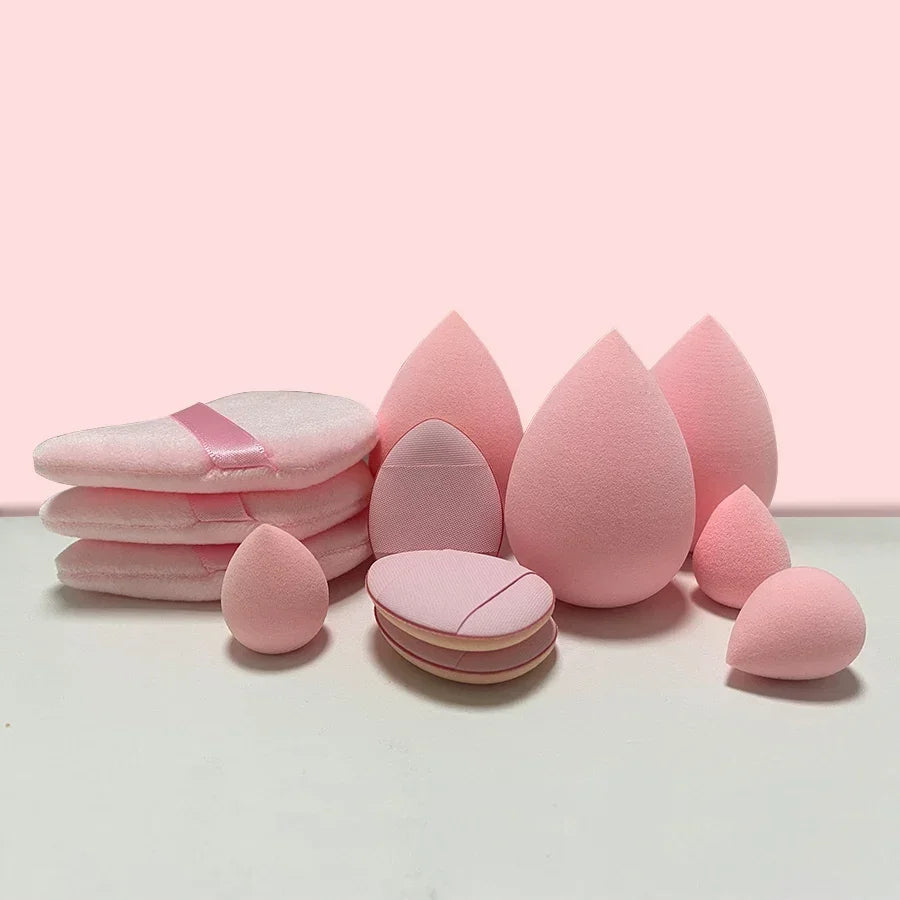Burete Machiaj Beauty Egg Set 12 Bucăți — Soft, Foundation & Pudra