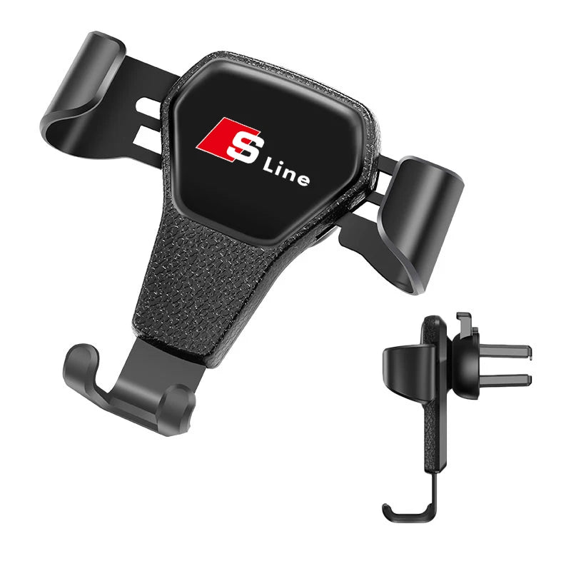 Suport Auto Gravitațional Telefon — Grila Ventilație, Compatibil Audi A1-A8 Q1-Q8