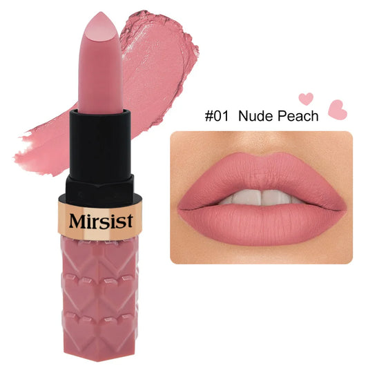 Ruj Velvet Matte Waterproof — Non-Transfer, Pigment Intens, Nude & Berry