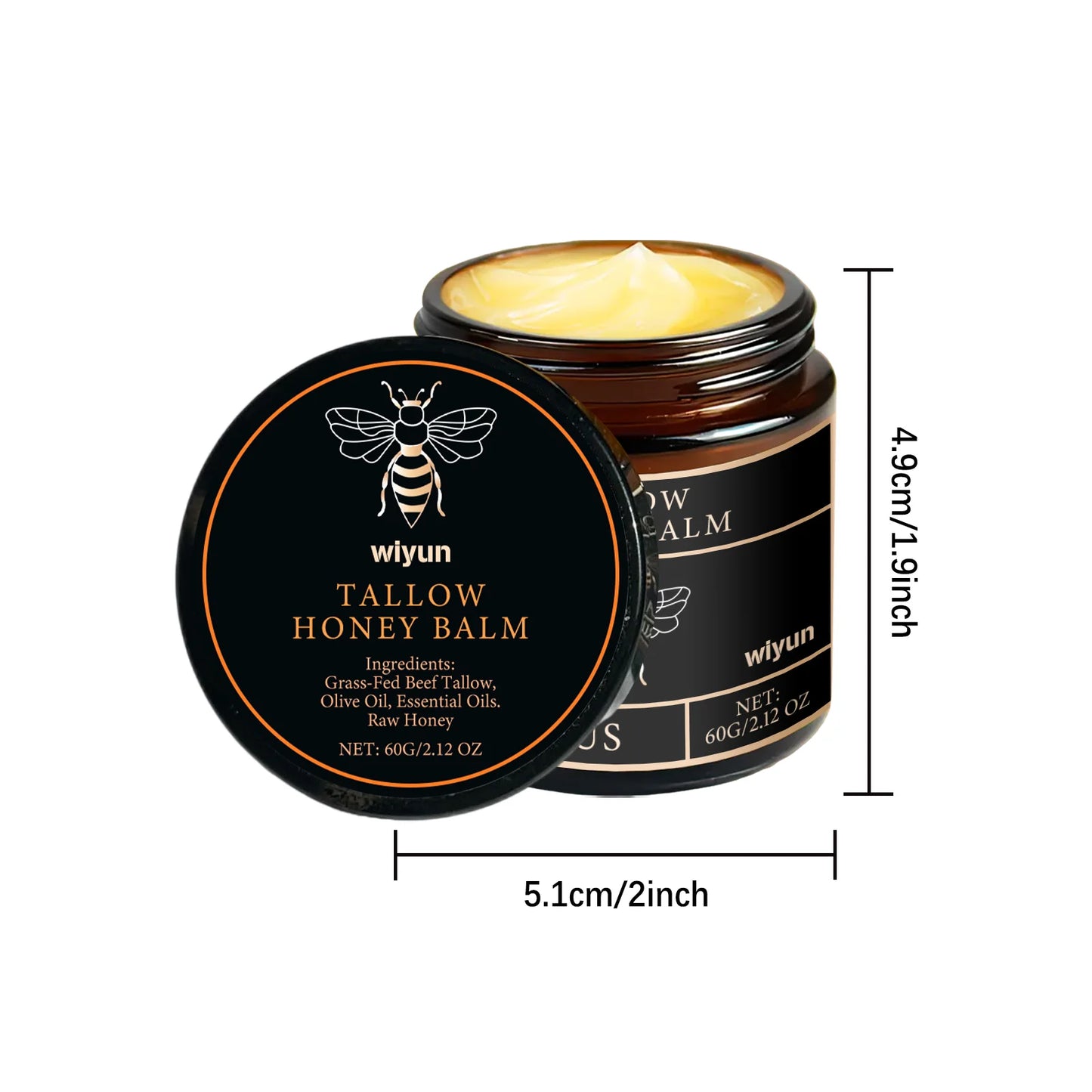 Cremă Hidratantă cu Tallow & Miere — Elasticitate, Strălucire & Reparare