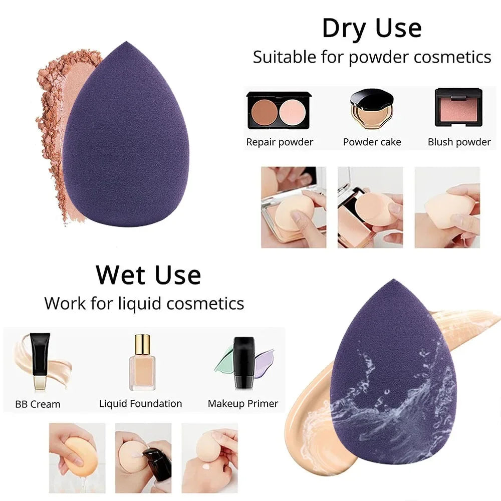 Burete Machiaj Beauty Egg Set 12 Bucăți — Soft, Foundation & Pudra