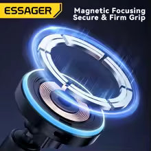 Suport Auto Magnetic Essager 15W — Încărcător Wireless MagSafe iPhone 14 15 16 17 Pro Max cu LED