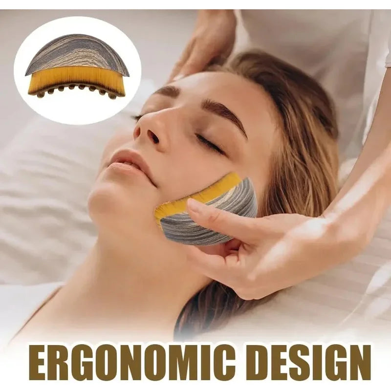 Pensulă de Masaj Facial — Contur & Drenaj Limfatic