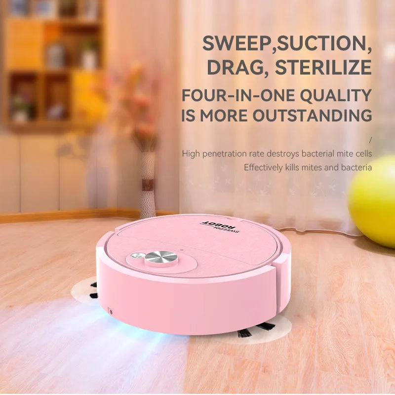 Robot Aspirator cu Mop USB — Par Animale, Parchet & Covor, Smart Sweeping