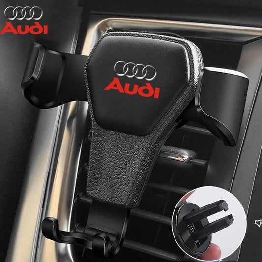 Suport Auto Gravitațional Telefon — Grila Ventilație, Compatibil Audi A1-A8 Q1-Q8