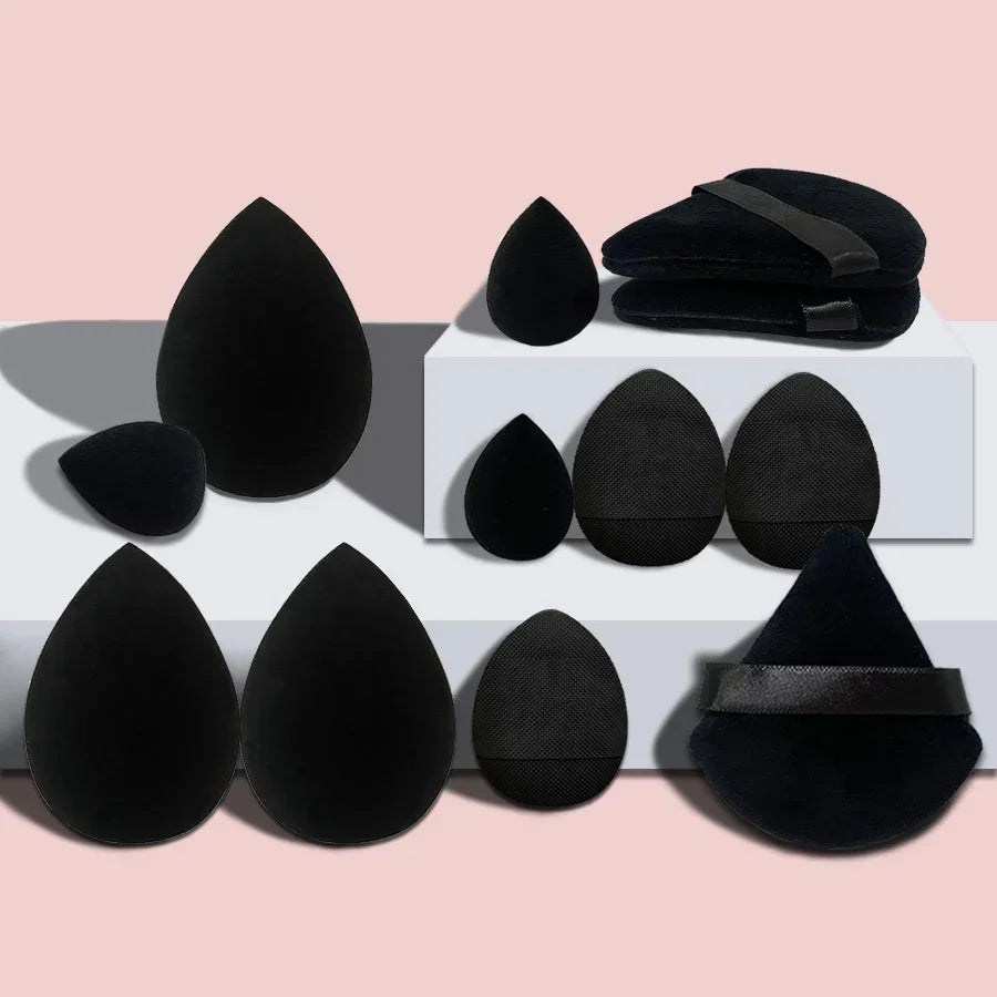 Burete Machiaj Beauty Egg Set 12 Bucăți — Soft, Foundation & Pudra