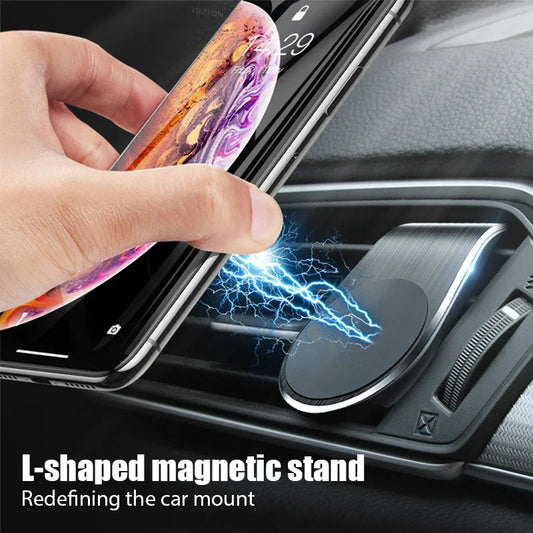 Suport Auto Magnetic pentru Telefon — Prindere Grila Ventilație