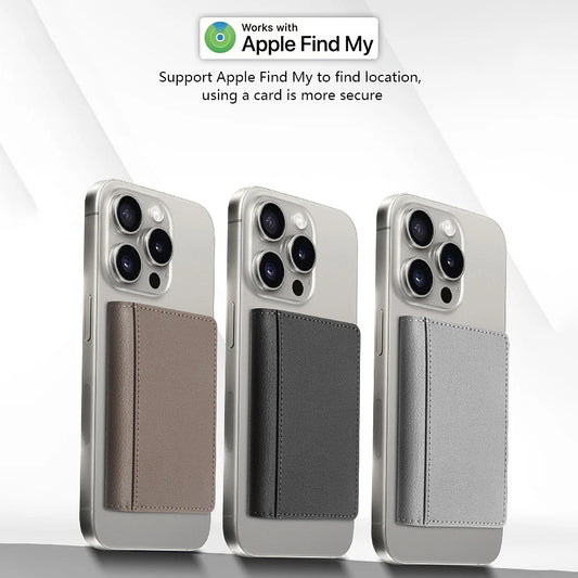 Portofel Magnetic MagSafe cu Tracker FindMy — Suport Telefon, iPhone 12-17