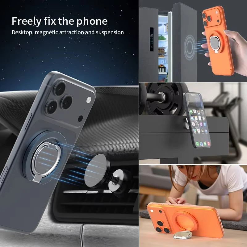 Inel & Suport Telefon Magnetic MagSafe — Rotire 360°, iPhone & Android