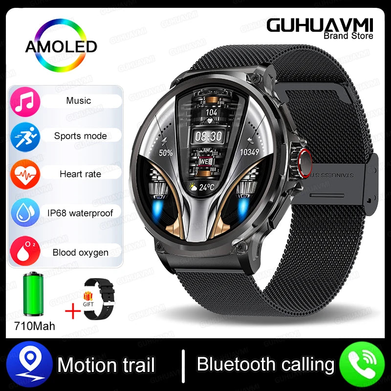 Smartwatch V69 Ultra AMOLED 1.85" — GPS, Baterie 710mAh, Apeluri BT