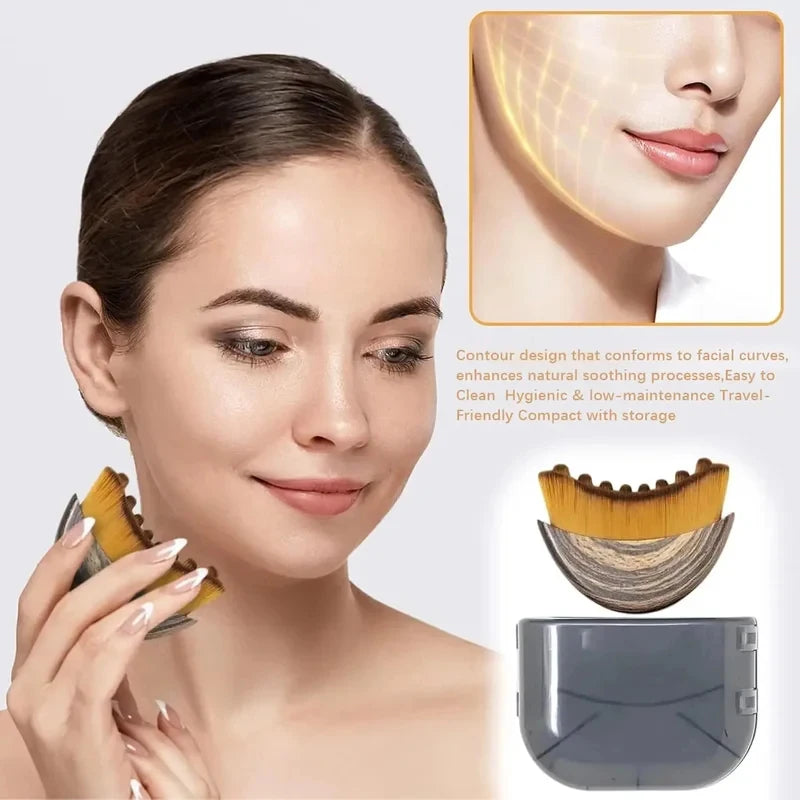 Pensulă de Masaj Facial — Contur & Drenaj Limfatic