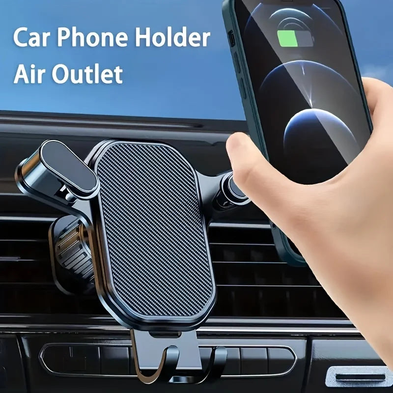 Suport Auto Telefon — Clip Grila Ventilație, Universal 4.7–6.7"