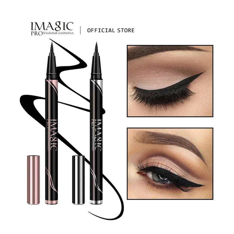 Eyeliner Waterproof IMAGIC — Matte & Shine, Negru Intens, Long Lasting