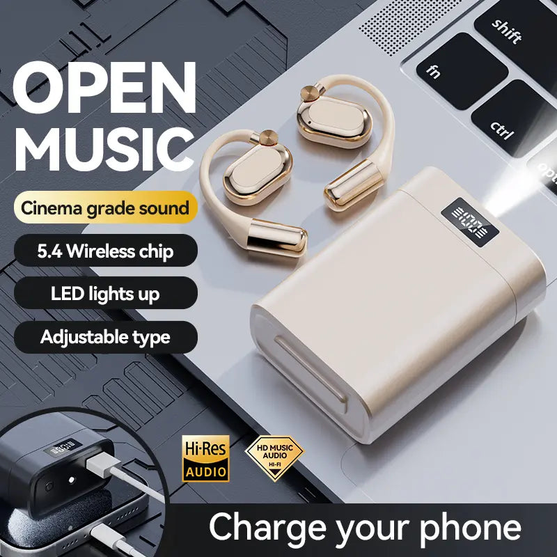 Bluetooth Earbuds with Smartphone Charging Support 45 Hours Playtime Hifi Bass ENC Noise Cancelling Bluetooth 6.0 Sport Design,Father'Sdaygifts