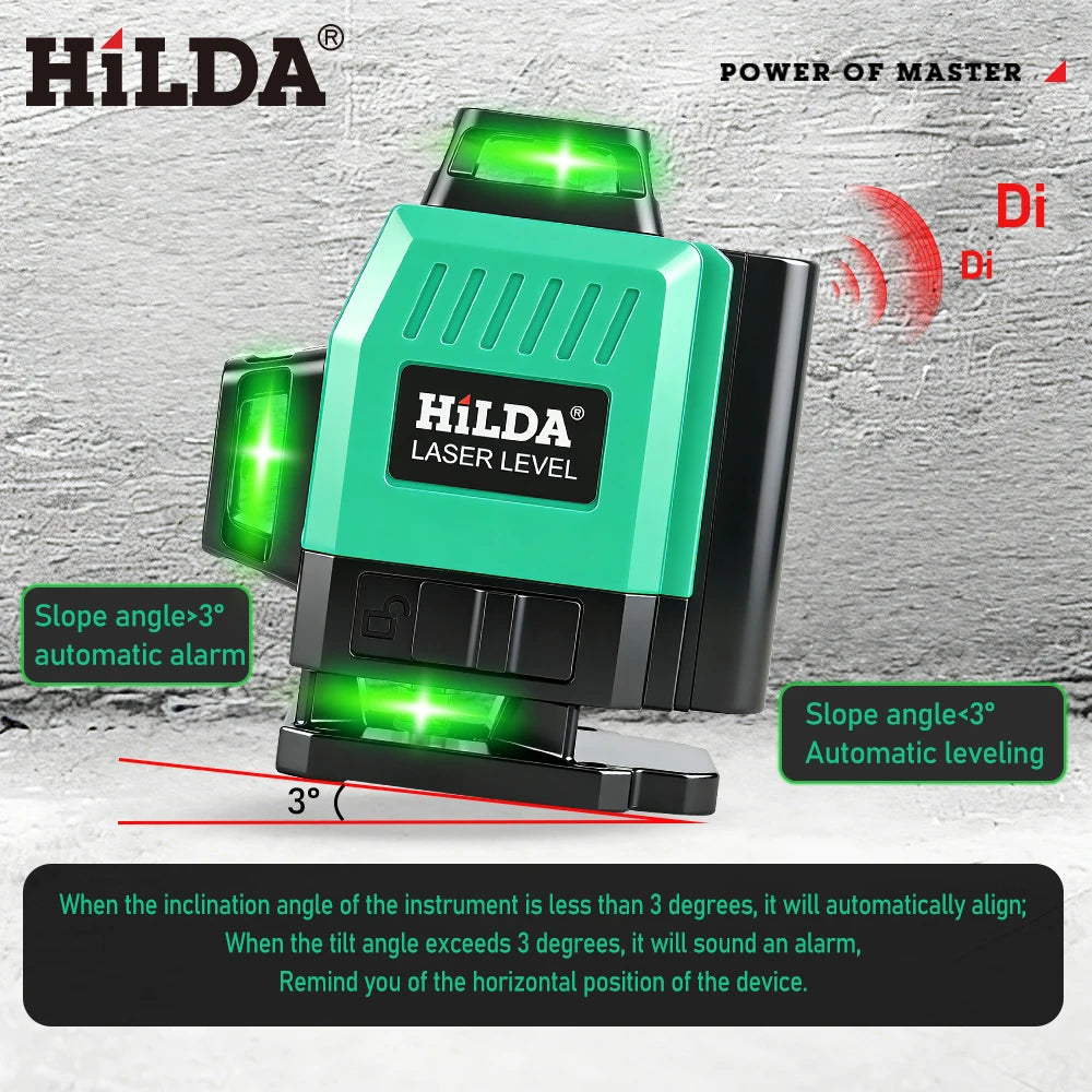 16/12 Lines Laser Level Green Line Selfleveling 360 Horizontal and Vertical Super Powerful Laser Level Green Beam