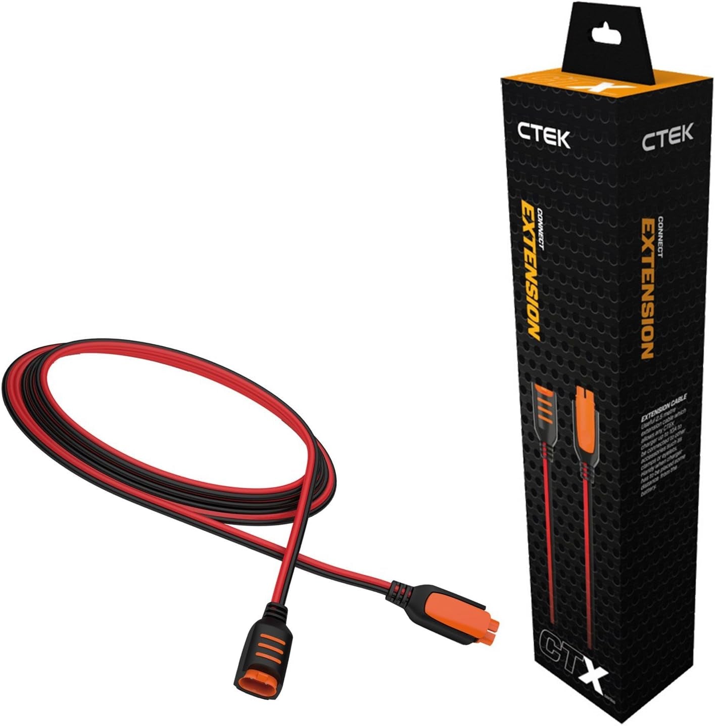 CTEK CTX Connect Extension 2.5M, Erweitert Die Reichweite Ihres CTEK Batterieladegeräts, Sicher, Schnell Und Einfach Anzuschließen, Robust Und Langlebig, Für Autos, Motorräder & Andere