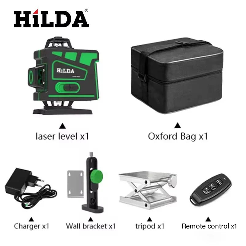 16/12 Lines Laser Level Green Line Selfleveling 360 Horizontal and Vertical Super Powerful Laser Level Green Beam